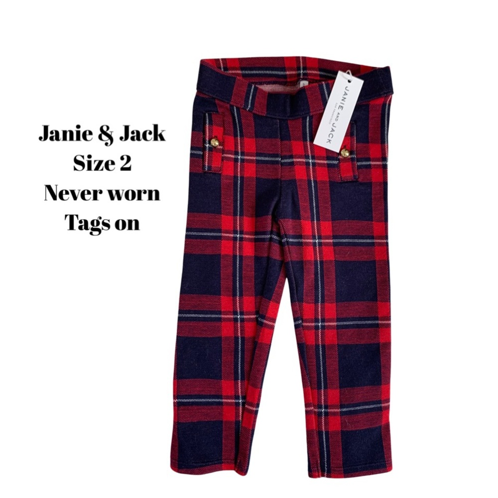 Janie & Jack Girls Plaid Pants, size 2T, NWT